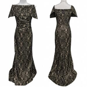 EUC - Vince Camuto Mermaid Lace and Sequined Gown